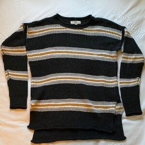 Pinque striped big knit crew neck sweater, NWOT size M